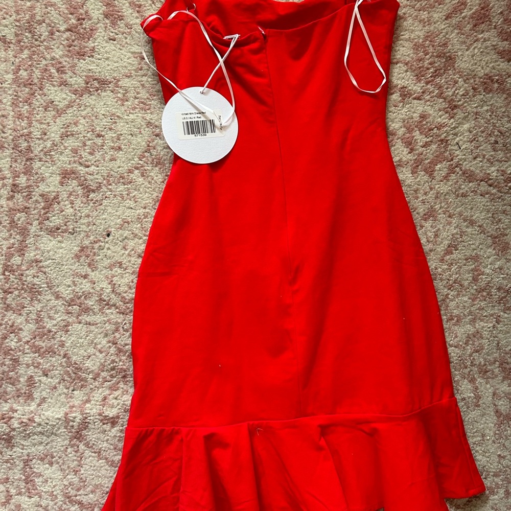 Princess Polly Red Ruffle Mini Dress - Picture 3 of 3